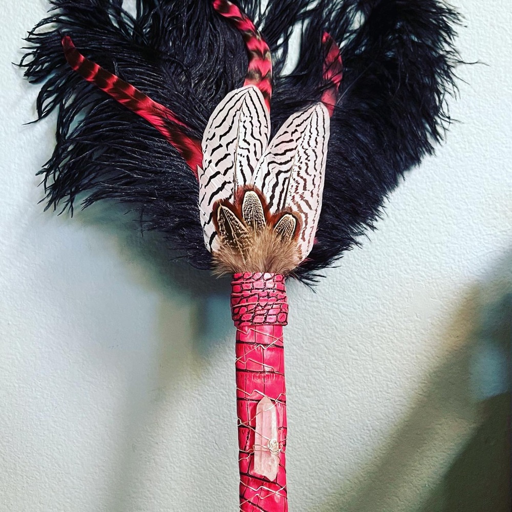 Smudge Fan, Smudging Wand, Witch Wand, Altar Tool